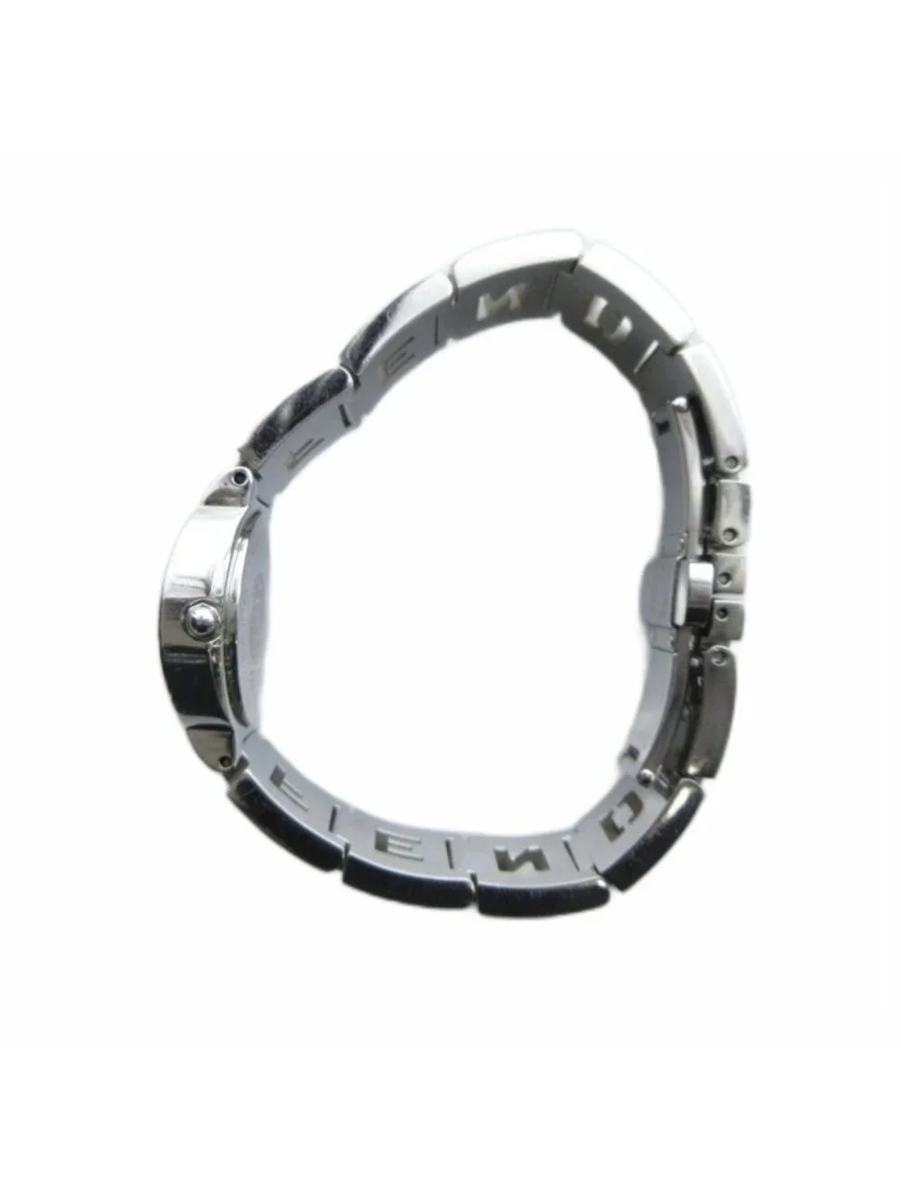 Fendi Watch Quartz Black Dial Logo Silver